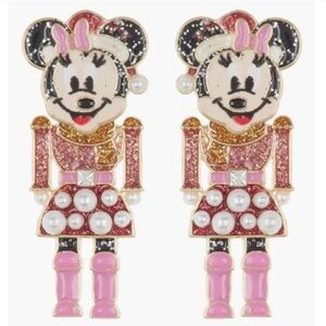 Baublebar x Disney Minnie Mouse Holiday Nutcracker Earrings New
